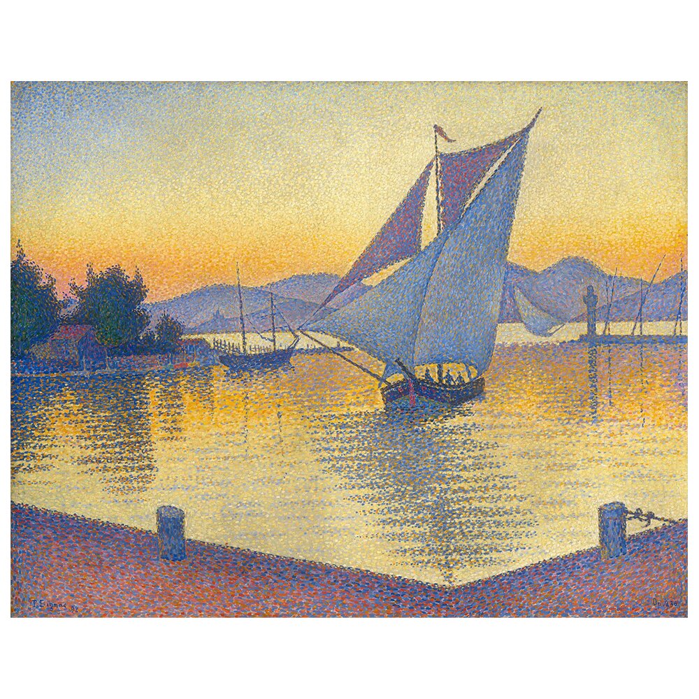 Leinwandbild Der Hafen bei Sonnenuntergang von Paul Signac