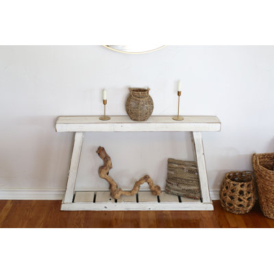 Bryin 46'' Unfinished Solid Wood Console Table