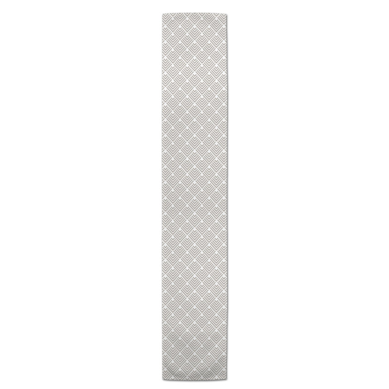 Chemin de table Doster, 90 po x 16 po, Kaki, Géomestrique 7