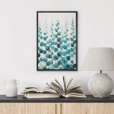 Framed Canvas Wall Art Print - Vintage Floral Botanical Artwork for Living Room Decor