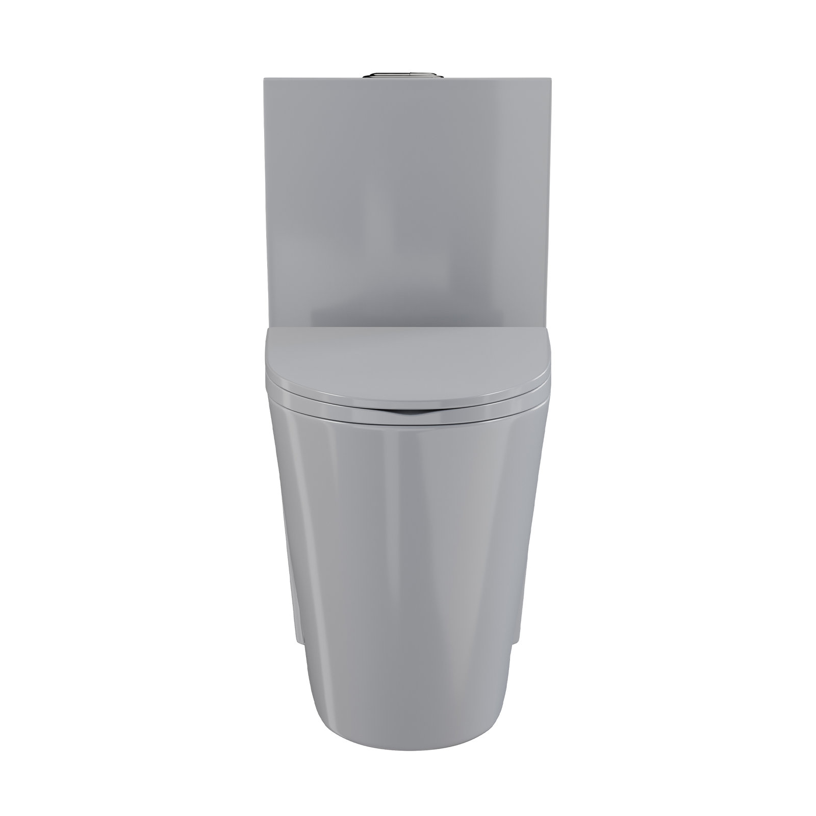 St. Tropez 1-Piece Elongated Toilet, Glossy Gray, 12", Left