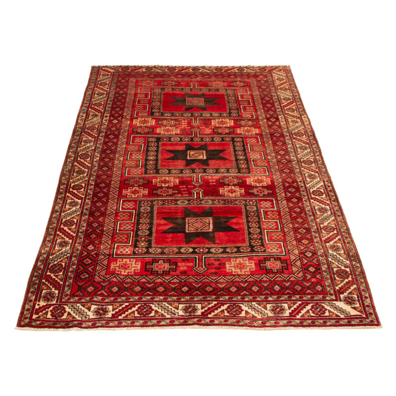 Tapis rouge foncé Ganya 5 pi 10 po x 10 pi 2 po