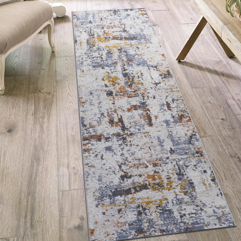 Tapis tissé 2X8 et thème abstrait marine