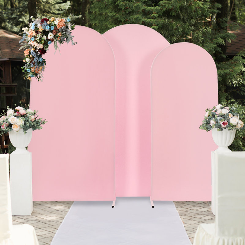 Ensemble de 3 supports en métal, Blanc / rose