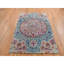 8'x10' Grey Silk and Wool Colourful Maharaja Design Hand Knotted Rug G87707