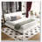 Chenille Platform Bed With Metal And Double Support-1021687627-1021687630