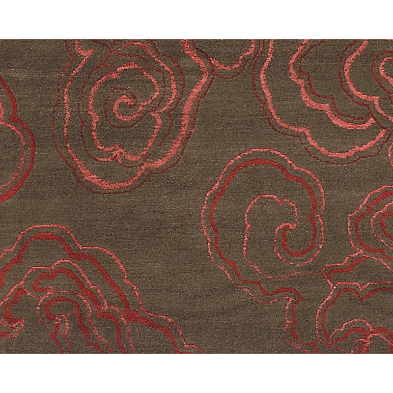 Cloud Nine Abstract Area Rug in Brown/Red, Rectangle 8' x 10'