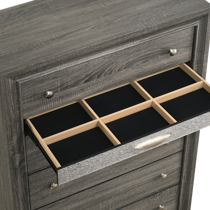 Commode 6 tiroirs Smartt, Gris