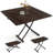 Extendable Metal Base Dining Table