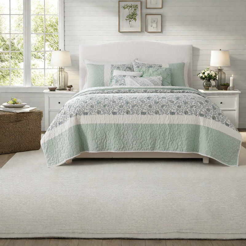 Farmhouse Elegance Bedding Sets, Cotton Polyester, Reversible Quilt For Home Comfort