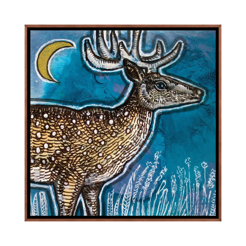1 Piece Wall Art on Canvas, 66.04 cm H x 66.04 cm W, Brown Floater Frame