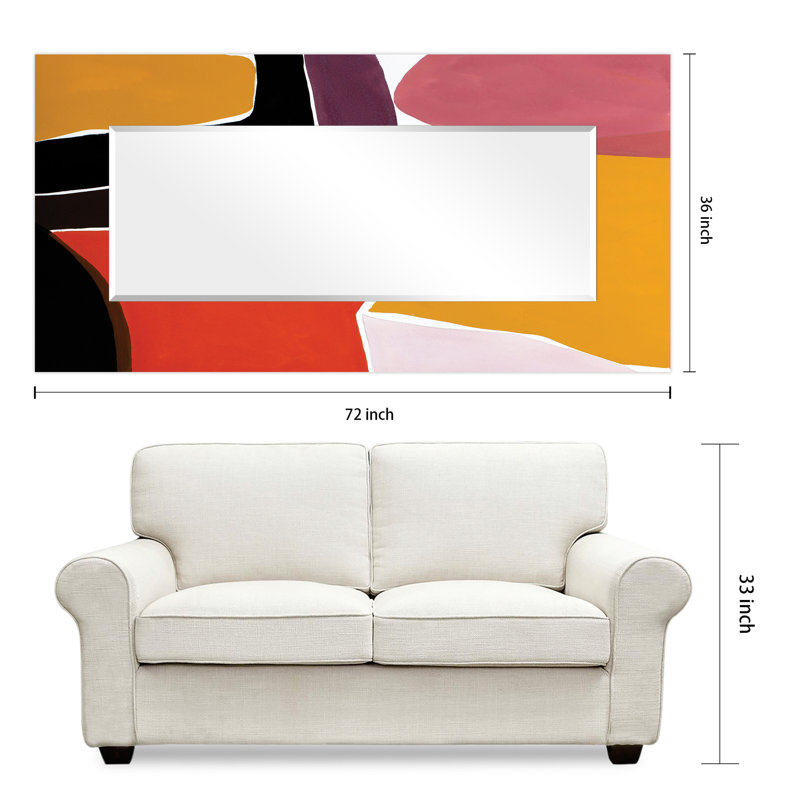 Shanay Glass Flat Mirror, 72" x 36"