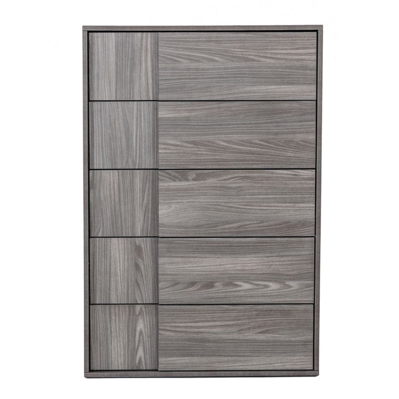 Amanda 33.4'' W 5 - Drawer Dresser, Elm Gray