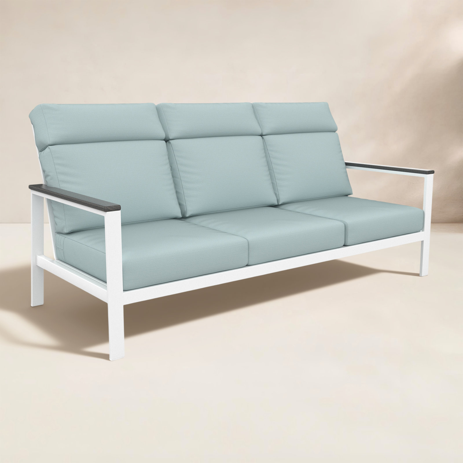 Townsend 80" Sunbrella® Patio Sofa, Solid Color, Bliss Dew