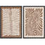 Abstrait botanique ", feuilles brunes délavées, œuvres d'art murales rétro bohème classique, impression sur toile encadrée giclée 2 pièces" 16 x 24 x 2 pièces, 24 x 36 x 2 pièces-119463635-92285601-92285602