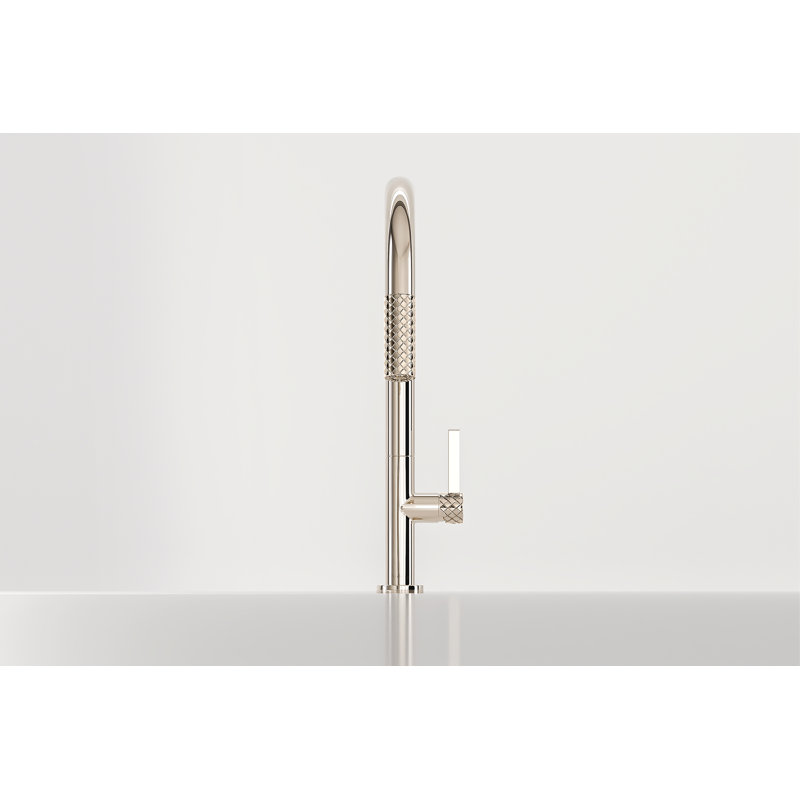 Tenerife Pull Out Single Handle Kitchen Faucet with Accessories, Polished Nickel