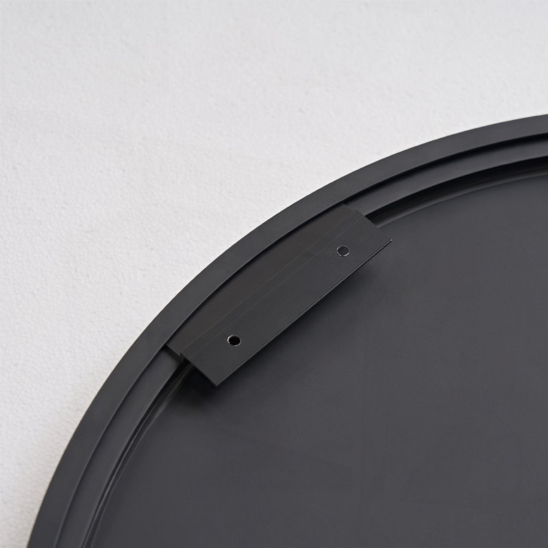 Miroir mural 36 * 22 pouces noir en métal ovale miroir, 36 po x 22 po, Ovale