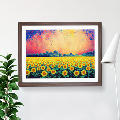 Uplifting Sunflower Field - Framed Print