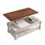 Table basse rustique à plateau relevable avec rangement caché et tablette inférieure-2066446926