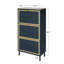 Range-chaussures 3 portes en métal, armoire de rangement pour chaussures autoportante moderne, rotin en métal, pour vestibule