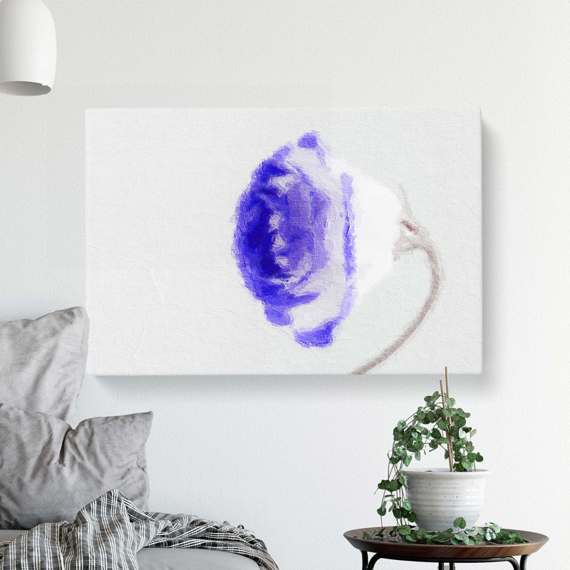A Purple Tipped Rose - Wrapped Canvas, 35cm H x 50cm W x 3cm D