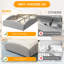 Lit de jour simple avec revêtement en peluche Teddy, structure de lit Cloud avec côtés surélevés, plateforme basse Montessori pour les tout-petits, aucun sommier nécessaire, gris-1925370054-1925370055