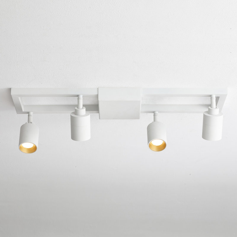 Shura 25'' Modern LED Square Track Light with Rotating Heads in Matte White