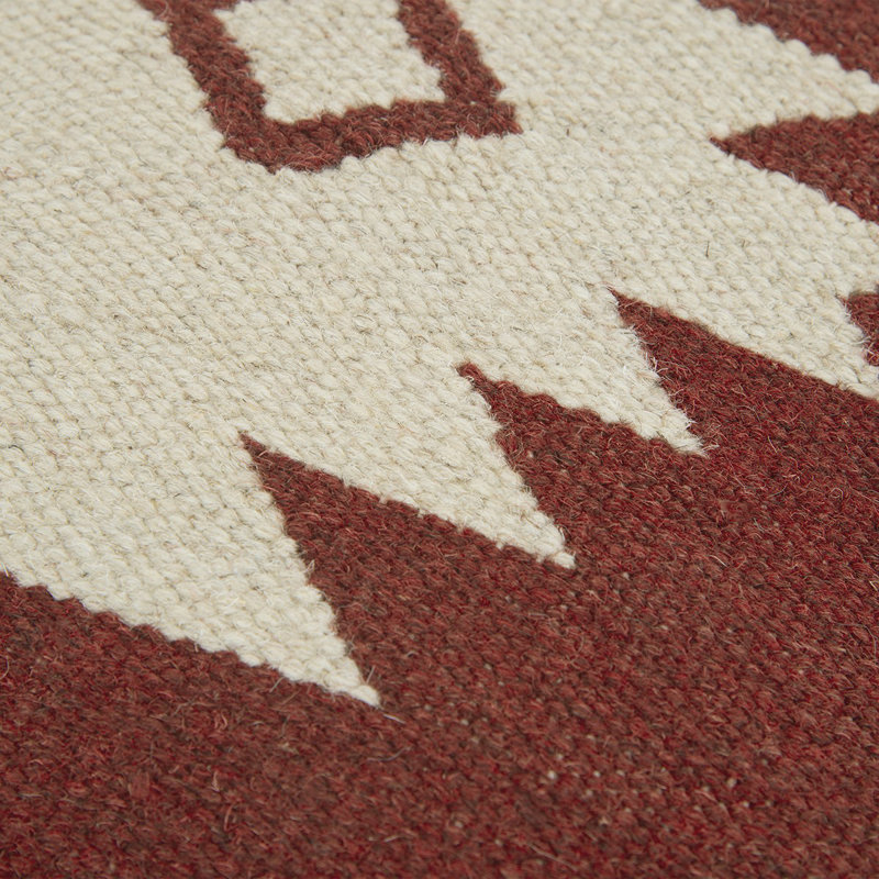 Coussin décoratif, Rouge / ivoire