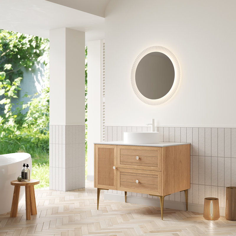 Meuble-lavabo autoportant en contreplaqué Muni