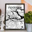 Stockholm City Map - No Frame Print-39393490