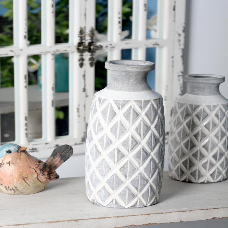 Kingston Stoneware Table Vase, 16" H x 6" W x 6" D