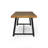 Outdoor Acacia Wood Dining Table, Sandblast Teak Finish And Black