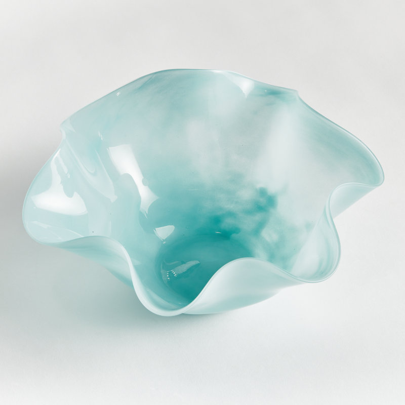 Ciela Handmade Glass Decorative Bowl, 5.5" H x 12" W x 12"D