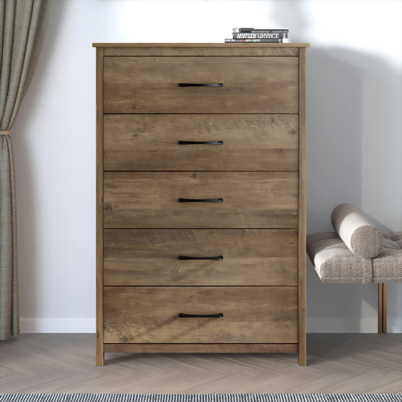 Allysyn 5 Drawer Dresser, Knotty Oak