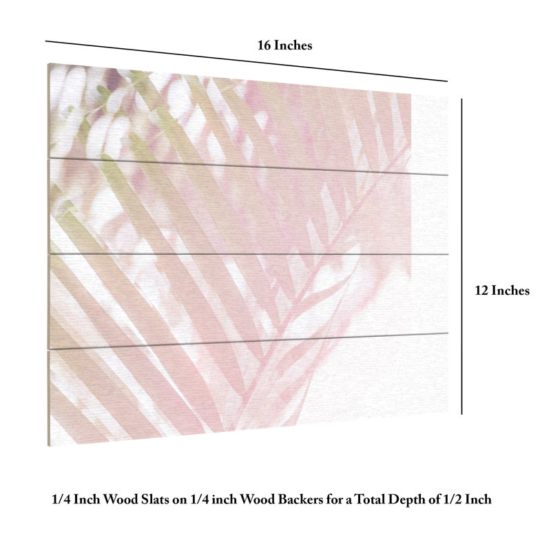 Lynann Colligan Tropical Foliage No 2 Wood Slat Art, H 18 po x l 22 po