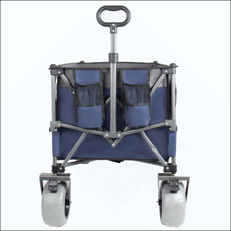 Chariot utilitaire pliable robuste et allongé, 560 lb, cadre ultra-stable breveté, pliable peu encombrant, portable et pliable pour la plage, les sports et le jardin