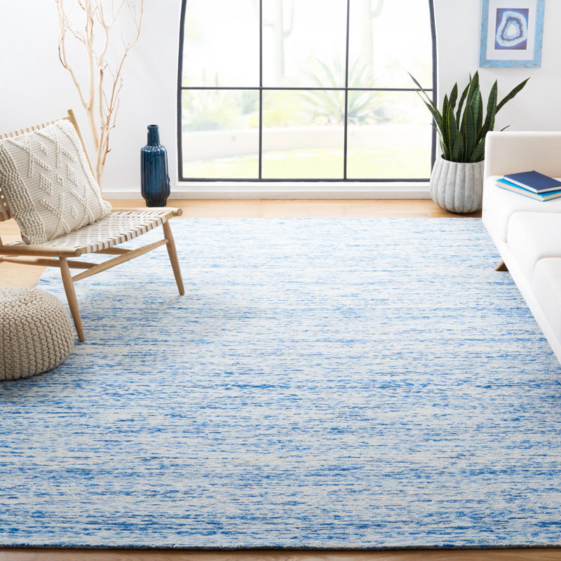 Nasir Hand Loomed Wool Abstract Rug, Rectangle 8' x 10'