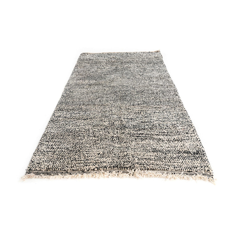 Tapis noir et blanc Mosser