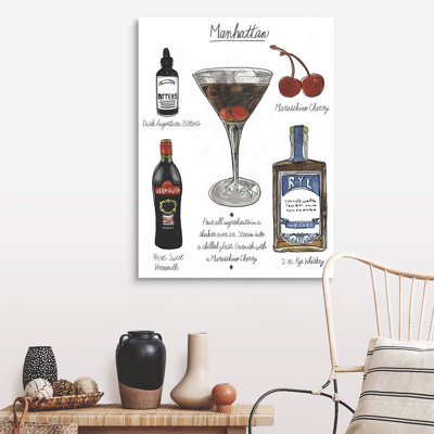 «Classic Cocktail - Manhattan» par Naomi McCavitt, impression sur toile