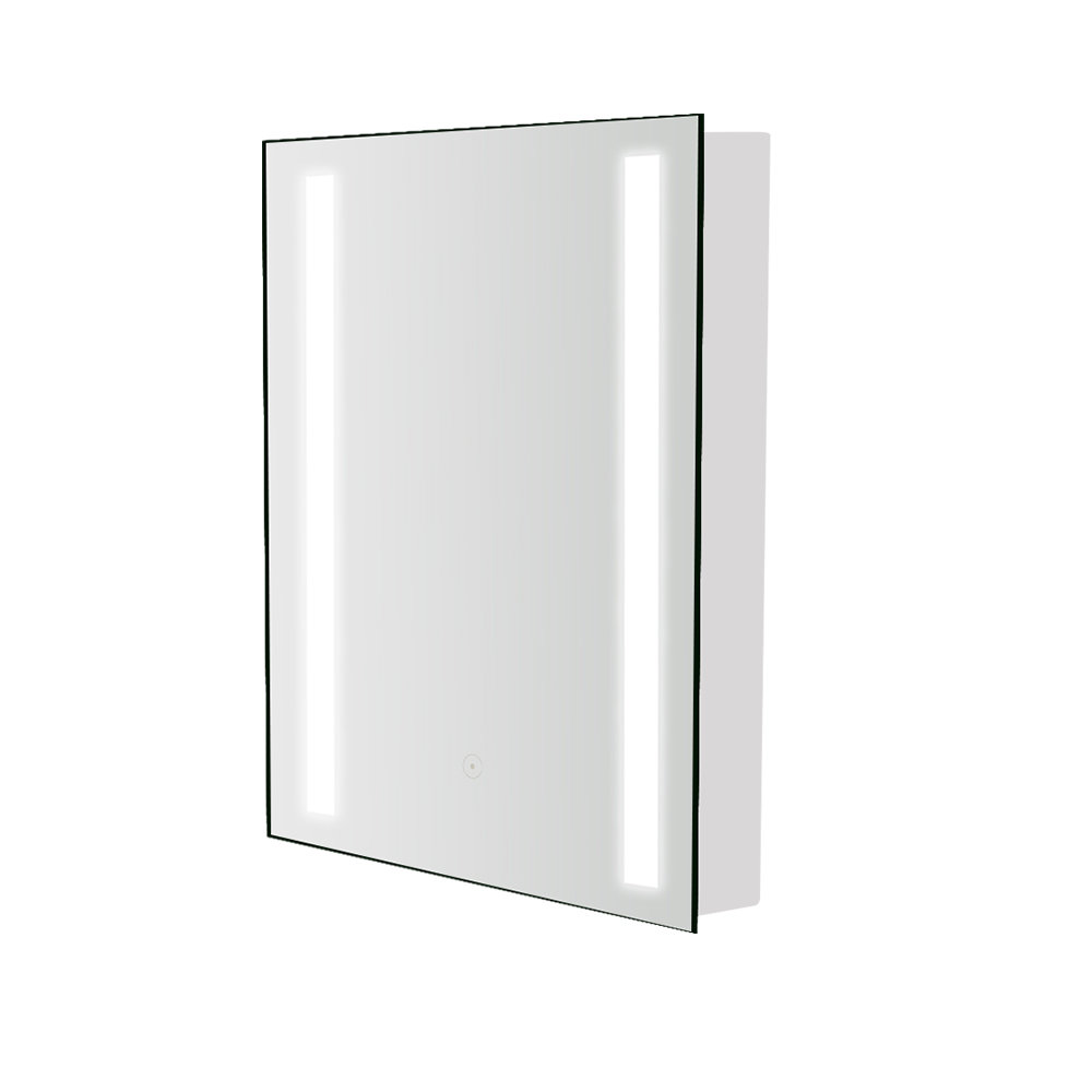 Adonica Surface LED Frameless Medicine Cabinet with Mirror and 2 Fixed Shelves
