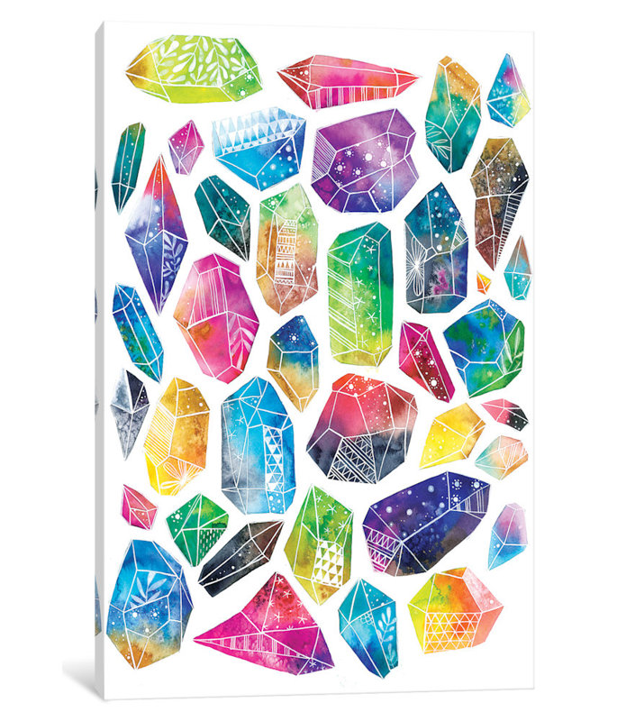 « cicatrisation crystals », reproduction d’art sur toile, H 12 po x l 8 po x P 0,75 po