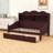 Twin Wooden Daybed with Integrated Storage Drawers and Shelving-1552993320