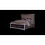 Structure de grand lit, tête de lit tapissier à conduit doux, rangement en marbre, finition blanche, décor de chambre à coucher moderne, fonction
