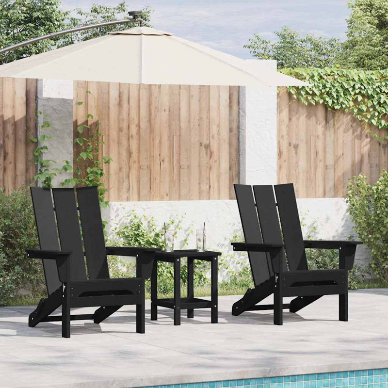 Outdoor Adirondack Chair, Black