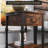 2-Tier Industrial Side Table with Drawer and Open Storage Shelf – Rustic Brown and Black Nightstand for Bedroom, Study, and Living Room – Space Saving End Table and Storage Solution