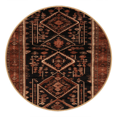 Machine Washable Turkish Brown Area Rug