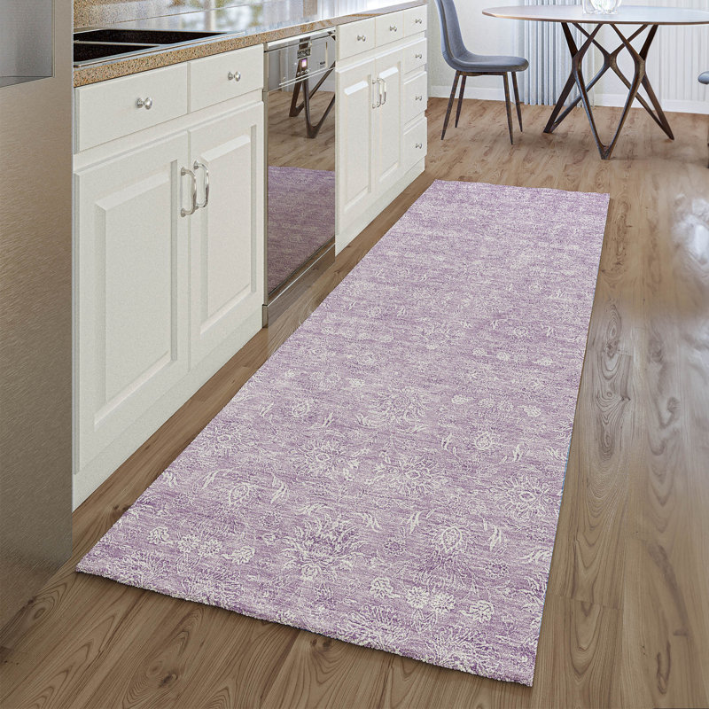 Premium Machine Washable Prisco Lavender Rug, Runner 2'3" x 7'6"