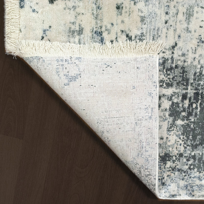 Matsuda Viscose Abstract Indoor Rug, Rectangle 7'8" x 10'7"