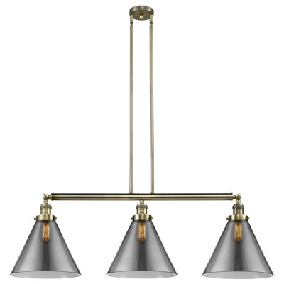 Luminaire suspendu pour îlot 3 lumières Cone