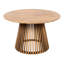 Table de salle à manger ronde en bois 45,92 pouces avec charme rustique d'apparence, construction stable, utilisation polyvalente dans le patio décoratif pour le balcon et le mélange harmonieux au bord de la piscine, base distinctive, vaisselle amplement spacieuse